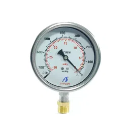 Arbuda 152.4 mm (6 Inch) Stainless Steel Analog Pressure Gauge Bottom Connection Without Glycerin (Range 0 - 4000 MMWC)-image-88