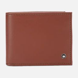 Louis Philippe Brown Leather Solid Bi-Fold Wallet-image-60