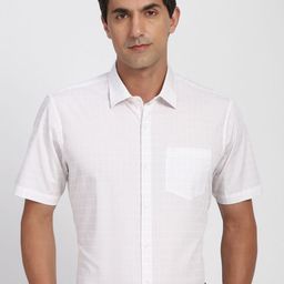 Peter England Checked Printed Pure Cotton Formal Shirt-image-69