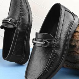 Mast & Harbour Men Chunky Slip-On Formal Loafers-picture-40