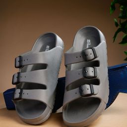NATSHUZ Unisex Lightweight & Comfortable Triple Strap Adjustable Slip-On Sliders-picture-28