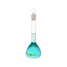 Supertek 1 L QR Coded Volumetric Flask Wide Mouth Class A ISI Mark with Interchangeable Glass and Super Stopper, Individual Works Certificate, 77.439.1000QI (Pack of 2) image 2