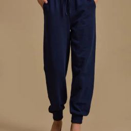 Kazo Navy Blue Printed Joggers-image-58