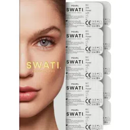 Swati Cosmetics Coloured Contact Lenses - Pearl (1 Day, Power -3.5)-picture-5