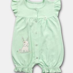 Babys Day Infant Girls Self Design Cotton Rompers-10