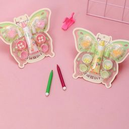 Yellow Bee Girls 2Pcs Craft Set with Mixed Beads and Glitter Sequins-35