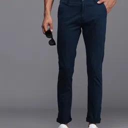 WROGN Men Solid Slim Fit Chinos Trousers-image-55