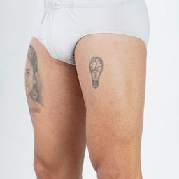 GOTO Hipster Briefs MELANGE LYCRA INNER ELASTIC BRIEF L GREY image 2