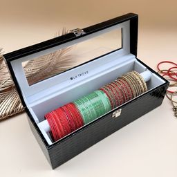 La Trove Black & White Bangle Jewellery Organiser-37