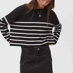 MANGO Striped Boxy Pullover-picture-10