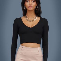 Dream Beauty Fashion Women V-Neck Regular Sleeves Fitted Crop Top-image-98