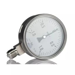RS PRO G 1/2 Bottom Entry Pressure Gauge, Range: -1 to 1 bar, 1926292-6