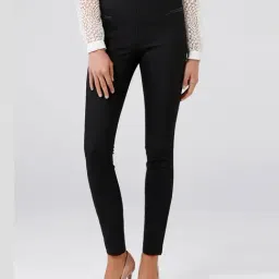 Forever New Black Cotton Pants-image-70