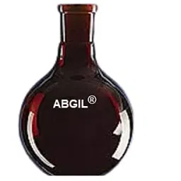 ABGIL 10000ml Amber Borosilicate Glass Flat Bottom Boiling Flask with Rim and Interchangeable Joint ABG1272 image 1