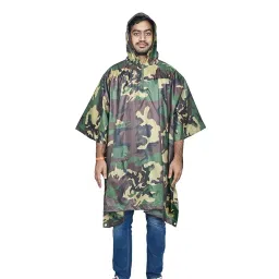 Allextreme Poncho Raincoat Heavy Duty Military Impermeable Jacket Army Green Size S Model 1 for Outdoor, Hiking, Camping, AL6PU01-image-14