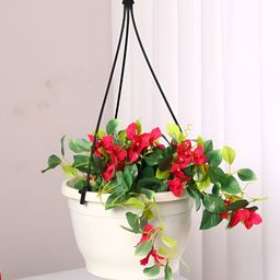 ARICK DECOR White 1 Pieces Hanging Artificial Plant With Pot-42