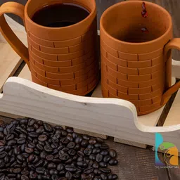 The handicraftian Terracotta KOHINOOR JUMBO Mug Set of 4-image-61