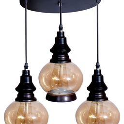 GAUVIK Black Glass Ceiling Lamp-40