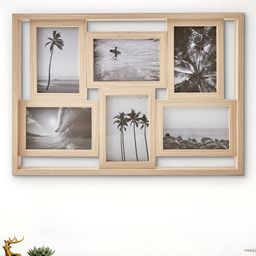 Home Centre Photomontage Beige & Grey Wooden MDF Wall Photo Frames-picture-24