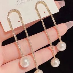 Celestique Gold-Plated Artificial Stone Studded Contemporary Hoop Earrings-35