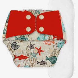 Snugkins Free Size Reusable Organic Cloth Diaper With Terry Soaker - Multicolour-22
