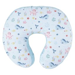 Haus & Kinder 100% Cotton Baby Feeding Nursing Pillow Vitamin Sea- Blue-image-39