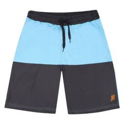 F&S Solid Cut Sew Panel Detailed Active Sports Shorts - Blue-image-22