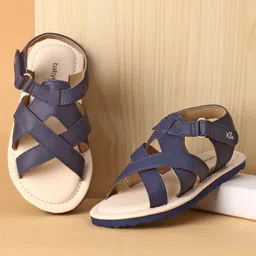 Babyoye Sandals with Velcro Closure - Dark Blue-picture-9