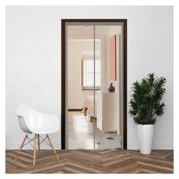 Evafly Mosquito Net for Door Fiberglass Magnetic Curtain Auto Closing Insect Screen for All Door Types with Self Adhesive Hook Tape (190X80cms, Grey)-image-32