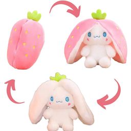 Besties Adorable Fruit Bunny Strawberry Rabbit Plushie Pet (Pink) - Height 13.3 Inches-4