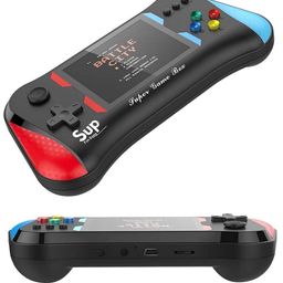 TMG Handheld Game Console,500 Classical Games Retro Video Games Player 3.5' Color Screen Support Connecting TV Game for Kids Boys,Birthday Gifts.(Black)-5