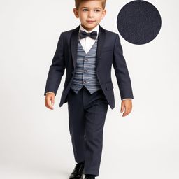 Mark & Mia Full Sleeves3 PieceParty Suit with Blazer & Bow Detailing - Black-image-28