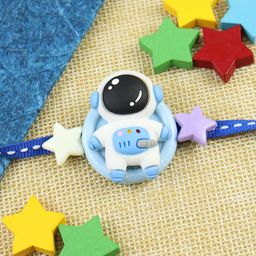 Asthetika Astronaut Space Kids Rakhi with Roli Chawal - Blue-image-21