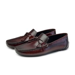 SHUTIQ Men Textured Leather Loafers-image-86