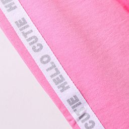 Babyhug Full Length Lounge Pant Text Print - Pink image 3