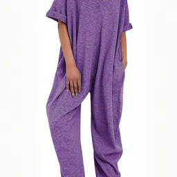 Stylecast X KPOP Women Solid V-Neck Short Sleeve Basic Jumpsuit-picture-38