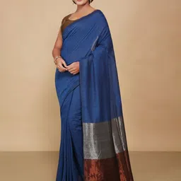BENGAL HANDLOOM Zari Tissue Taant Saree-image-76