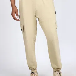 KLOTHFIT Men Solid Baggy Fit Low-Rise Cotton Joggers Trousers-image-20