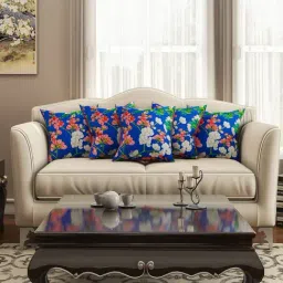 SEJ by Nisha Gupta Blue Cushion Covers - Set of 5-image-42
