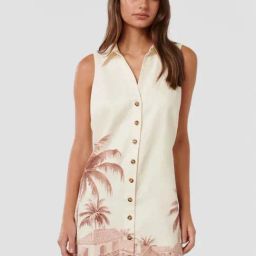 Forever New Paluma Tropical Linen Regular Fit Printed Dress-image-65