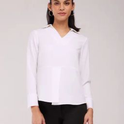 Fablestreet White Relaxed Fit Top-22