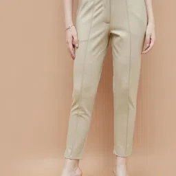 CODE by Lifestyle Women Solid Mid-Rise Casual Regular Trouser-image-6
