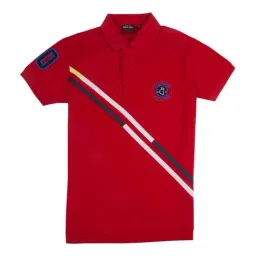 Gini & Jony Kids Red Printed Polo T-Shirt-image-73
