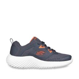 Skechers Boys BOUNDER Charcoal Orange Casual Lace Up Shoe-picture-37