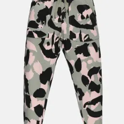 Kiddopanti Kids Green & Black Printed Trackpants-image-82