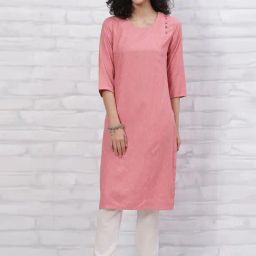 Rangriti Peach Straight Kurta-picture-23