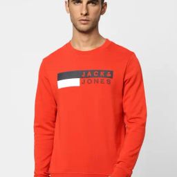 Jack & Jones Red Full Sleeves Sweatshirt-image-84