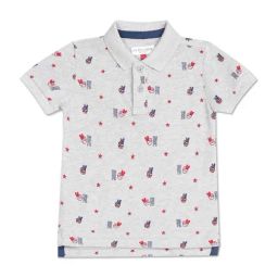 U.S. Polo Assn. Kids Grey & Red Cotton Printed Polo T-Shirt-image-50
