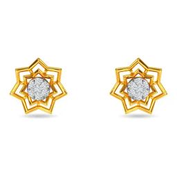 Kisna Diamond & Gold Jewellery 14k (585) Gold Diara Diamond Earring-picture-47
