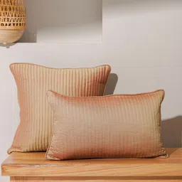India Circus by Krsnaa Mehta Gold-Toned Striped Rectangle Cushion Covers-picture-34